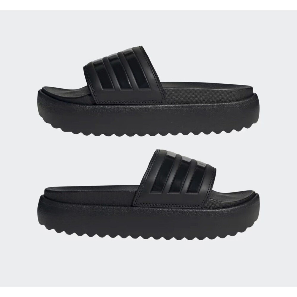 Adidas Adilette Platform Slide Size 7 Women's Triple Black sandals